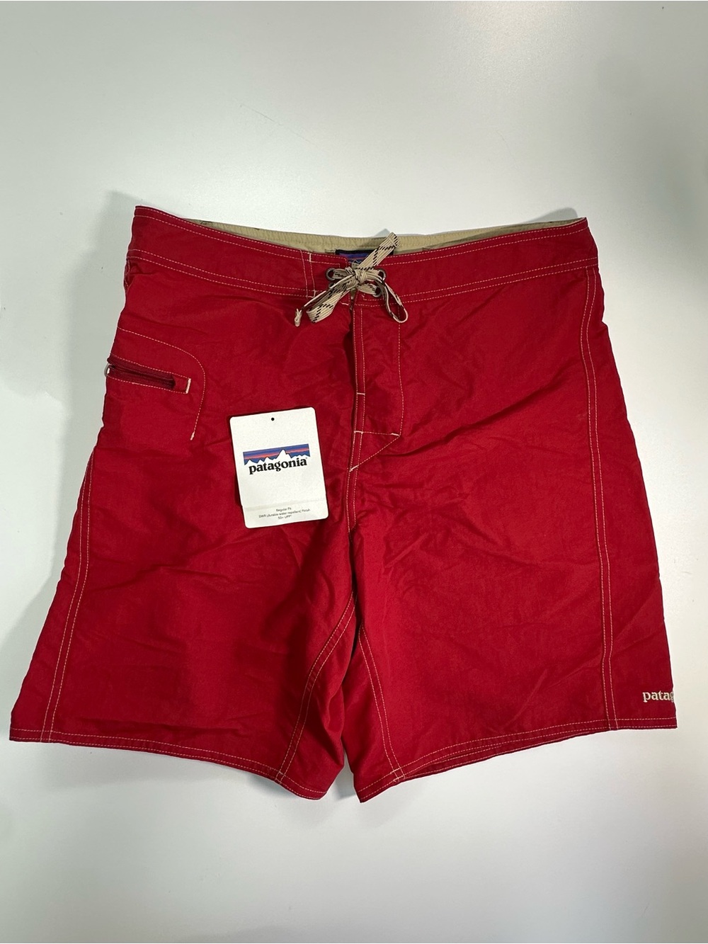 Patagonia Men’s Red Board Shorts with Drawstring